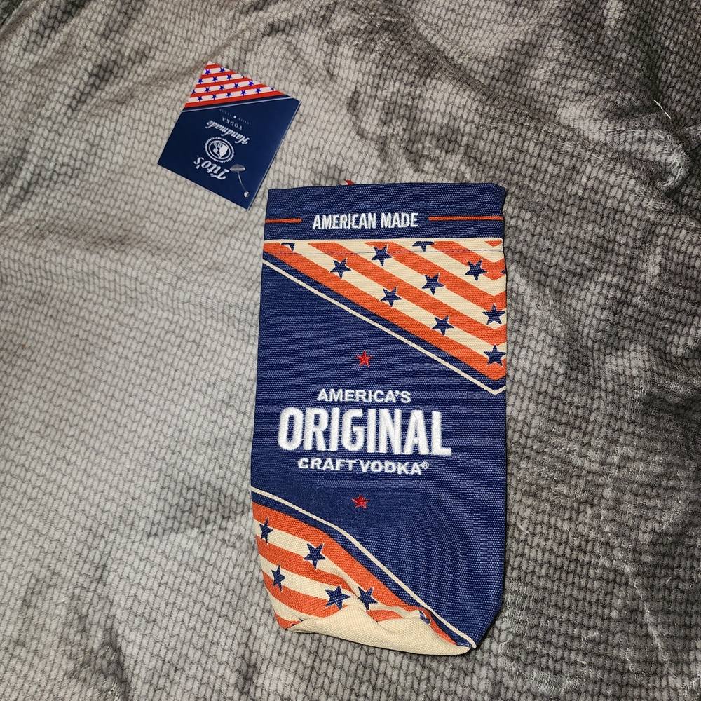 American Made Original Craft TITIO'S Vodka Bottle Cover. BAG